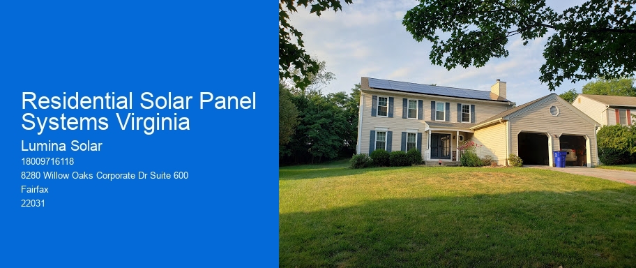 Residential Solar Panel Systems Virginia